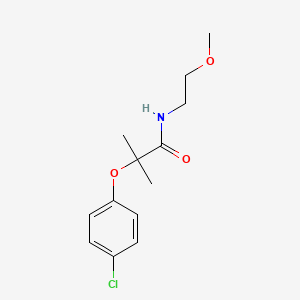 molecular formula C13H18ClNO3 B4729086 2-(4-chlorophenoxy)-N-(2-methoxyethyl)-2-methylpropanamide 