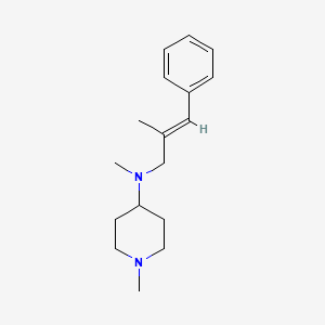 molecular formula C17H26N2 B4729098 N,1-dimethyl-N-(2-methyl-3-phenyl-2-propen-1-yl)-4-piperidinamine 