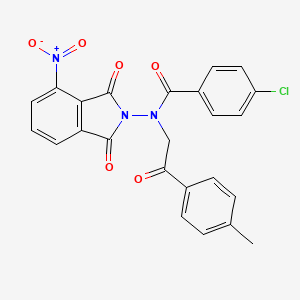 4-chloro-N-[2-(4-methylphenyl)-2-oxoethyl]-N-(4-nitro-1,3-dioxo-1,3-dihydro-2H-isoindol-2-yl)benzamide