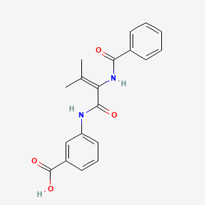 molecular formula C19H18N2O4 B4729134 3-{[2-(benzoylamino)-3-methyl-2-butenoyl]amino}benzoic acid 