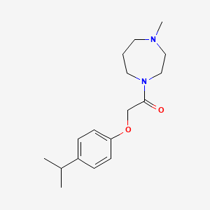 molecular formula C17H26N2O2 B4729144 1-[(4-isopropylphenoxy)acetyl]-4-methyl-1,4-diazepane 