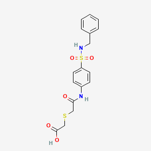 {[2-({4-[(benzylamino)sulfonyl]phenyl}amino)-2-oxoethyl]thio}acetic acid