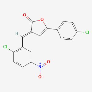 molecular formula C17H9Cl2NO4 B4729148 3-(2-chloro-5-nitrobenzylidene)-5-(4-chlorophenyl)-2(3H)-furanone 