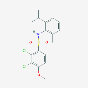 molecular formula C17H19Cl2NO3S B4729160 2,3-dichloro-N-(2-isopropyl-6-methylphenyl)-4-methoxybenzenesulfonamide 