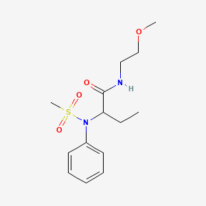 N-(2-methoxyethyl)-2-[(methylsulfonyl)(phenyl)amino]butanamide