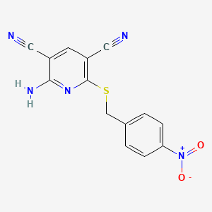 2-amino-6-[(4-nitrobenzyl)thio]-3,5-pyridinedicarbonitrile