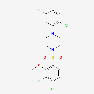 1-[(3,4-dichloro-2-methoxyphenyl)sulfonyl]-4-(2,5-dichlorophenyl)piperazine