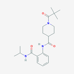 1-(2,2-dimethylpropanoyl)-N-{2-[(isopropylamino)carbonyl]phenyl}-4-piperidinecarboxamide