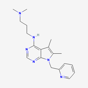 N'-[5,6-dimethyl-7-(2-pyridinylmethyl)-7H-pyrrolo[2,3-d]pyrimidin-4-yl]-N,N-dimethyl-1,3-propanediamine