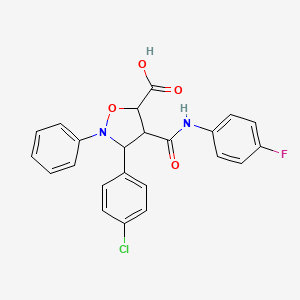 3-(4-chlorophenyl)-4-{[(4-fluorophenyl)amino]carbonyl}-2-phenylisoxazolidine-5-carboxylic acid