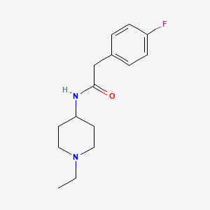 molecular formula C15H21FN2O B4729318 N-(1-ethyl-4-piperidinyl)-2-(4-fluorophenyl)acetamide 