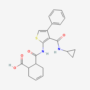 6-[({3-[(cyclopropylamino)carbonyl]-4-phenyl-2-thienyl}amino)carbonyl]-3-cyclohexene-1-carboxylic acid