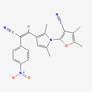 2-{3-[2-cyano-2-(4-nitrophenyl)vinyl]-2,5-dimethyl-1H-pyrrol-1-yl}-4,5-dimethyl-3-furonitrile