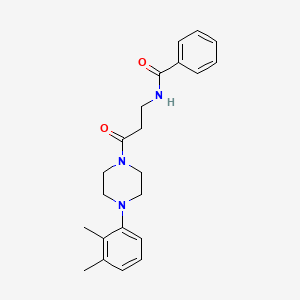 molecular formula C22H27N3O2 B4729366 N-{3-[4-(2,3-dimethylphenyl)-1-piperazinyl]-3-oxopropyl}benzamide 