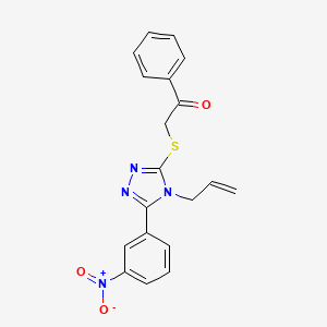 2-{[4-allyl-5-(3-nitrophenyl)-4H-1,2,4-triazol-3-yl]thio}-1-phenylethanone