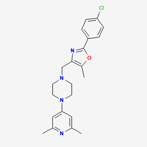 1-{[2-(4-chlorophenyl)-5-methyl-1,3-oxazol-4-yl]methyl}-4-(2,6-dimethyl-4-pyridinyl)piperazine