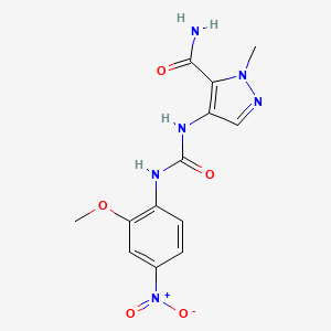 4-({[(2-methoxy-4-nitrophenyl)amino]carbonyl}amino)-1-methyl-1H-pyrazole-5-carboxamide