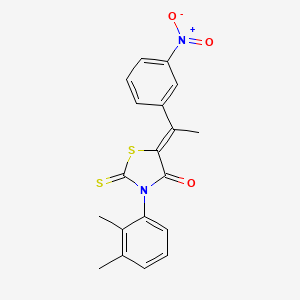 molecular formula C19H16N2O3S2 B4729421 3-(2,3-dimethylphenyl)-5-[1-(3-nitrophenyl)ethylidene]-2-thioxo-1,3-thiazolidin-4-one 