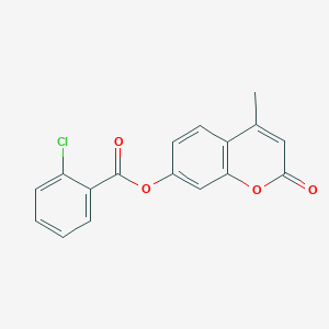molecular formula C17H11ClO4 B472943 4-methyl-2-oxo-2H-chromen-7-yl 2-chlorobenzoate CAS No. 131425-63-3