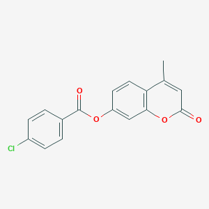 molecular formula C17H11ClO4 B472944 4-methyl-2-oxo-2H-chromen-7-yl 4-chlorobenzoate CAS No. 131425-65-5