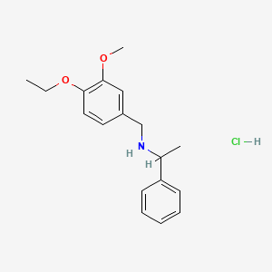 molecular formula C18H24ClNO2 B4729490 N-(4-ethoxy-3-methoxybenzyl)-1-phenylethanamine hydrochloride 