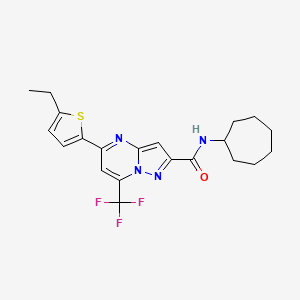 N-cycloheptyl-5-(5-ethyl-2-thienyl)-7-(trifluoromethyl)pyrazolo[1,5-a]pyrimidine-2-carboxamide