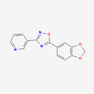 molecular formula C14H9N3O3 B4729575 3-[5-(1,3-benzodioxol-5-yl)-1,2,4-oxadiazol-3-yl]pyridine 