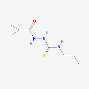 molecular formula C8H15N3OS B4729580 2-(cyclopropylcarbonyl)-N-propylhydrazinecarbothioamide 