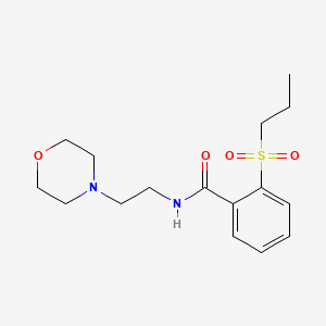 molecular formula C16H24N2O4S B4729625 N-[2-(4-morpholinyl)ethyl]-2-(propylsulfonyl)benzamide 