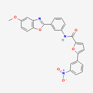 N-[3-(5-methoxy-1,3-benzoxazol-2-yl)phenyl]-5-(3-nitrophenyl)-2-furamide