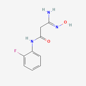 3-amino-N-(2-fluorophenyl)-3-(hydroxyimino)propanamide