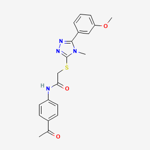 molecular formula C20H20N4O3S B4729675 N-(4-acetylphenyl)-2-{[5-(3-methoxyphenyl)-4-methyl-4H-1,2,4-triazol-3-yl]thio}acetamide 