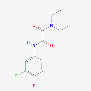 molecular formula C12H14ClFN2O2 B4729699 N'-(3-chloro-4-fluorophenyl)-N,N-diethylethanediamide 