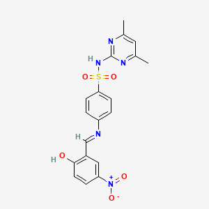 N-(4,6-dimethyl-2-pyrimidinyl)-4-[(2-hydroxy-5-nitrobenzylidene)amino]benzenesulfonamide