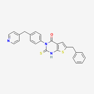 6-benzyl-2-mercapto-3-[4-(4-pyridinylmethyl)phenyl]thieno[2,3-d]pyrimidin-4(3H)-one