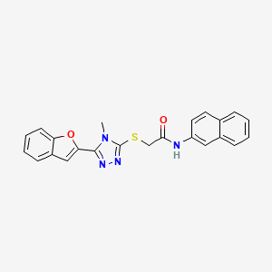 2-{[5-(1-benzofuran-2-yl)-4-methyl-4H-1,2,4-triazol-3-yl]thio}-N-2-naphthylacetamide