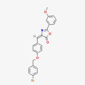 molecular formula C24H18BrNO4 B4729724 4-{4-[(4-bromobenzyl)oxy]benzylidene}-2-(3-methoxyphenyl)-1,3-oxazol-5(4H)-one 