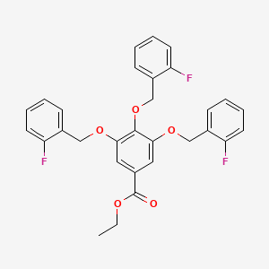 ethyl 3,4,5-tris[(2-fluorobenzyl)oxy]benzoate