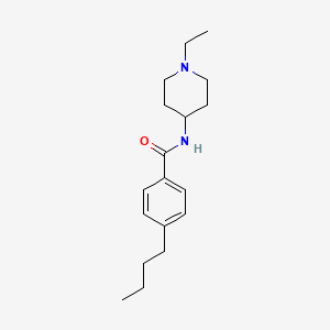 molecular formula C18H28N2O B4729754 4-butyl-N-(1-ethyl-4-piperidinyl)benzamide 