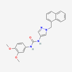 molecular formula C23H22N4O3 B4729756 N-(3,4-dimethoxyphenyl)-N'-[1-(1-naphthylmethyl)-1H-pyrazol-4-yl]urea 