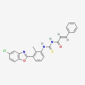 N-({[3-(5-chloro-1,3-benzoxazol-2-yl)-2-methylphenyl]amino}carbonothioyl)-3-phenylacrylamide