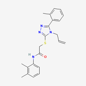 molecular formula C22H24N4OS B4729766 2-{[4-allyl-5-(2-methylphenyl)-4H-1,2,4-triazol-3-yl]thio}-N-(2,3-dimethylphenyl)acetamide 