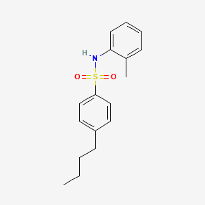 molecular formula C17H21NO2S B4729780 4-butyl-N-(2-methylphenyl)benzenesulfonamide 