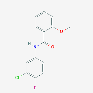 N-(3-chloro-4-fluorophenyl)-2-methoxybenzamide