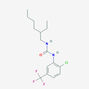 molecular formula C16H22ClF3N2O B4729798 N-[2-chloro-5-(trifluoromethyl)phenyl]-N'-(2-ethylhexyl)urea 