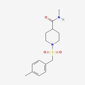 molecular formula C15H22N2O3S B4729811 N-methyl-1-[(4-methylbenzyl)sulfonyl]-4-piperidinecarboxamide 