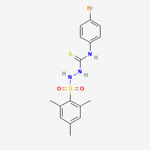 N-(4-bromophenyl)-2-(mesitylsulfonyl)hydrazinecarbothioamide