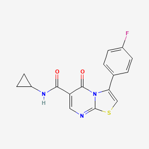 N-cyclopropyl-3-(4-fluorophenyl)-5-oxo-5H-[1,3]thiazolo[3,2-a]pyrimidine-6-carboxamide