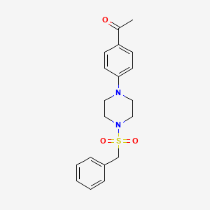 1-{4-[4-(benzylsulfonyl)-1-piperazinyl]phenyl}ethanone