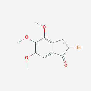 molecular formula C12H13BrO4 B047299 2-Bromo-4,5,6-trimethoxy-indan-1-one CAS No. 111859-48-4